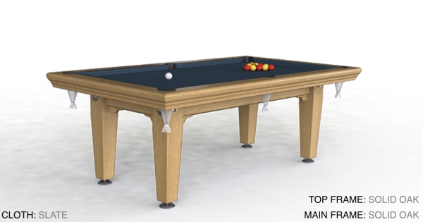 Riley Grand Solid Oak Finish 7ft UK 8 Ball Pool Table Diner (7ft 213cm)